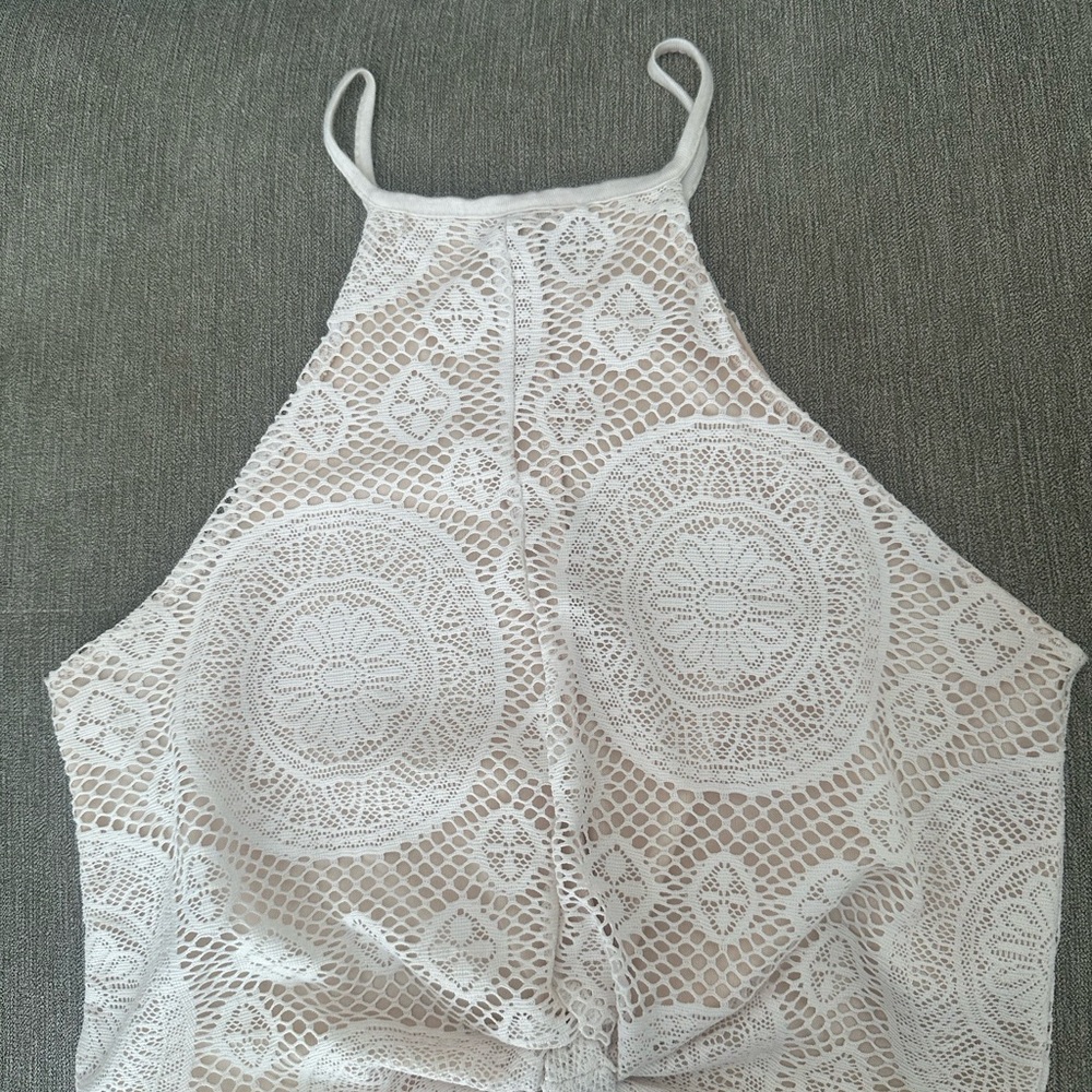 White Lace Halter Top